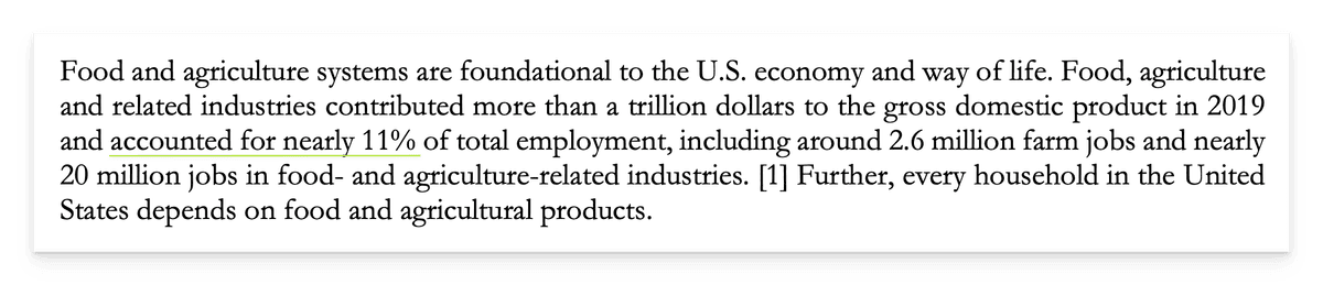 a stat from the FDA showing that agriculture contributed to more than 11% GDP back in 2019