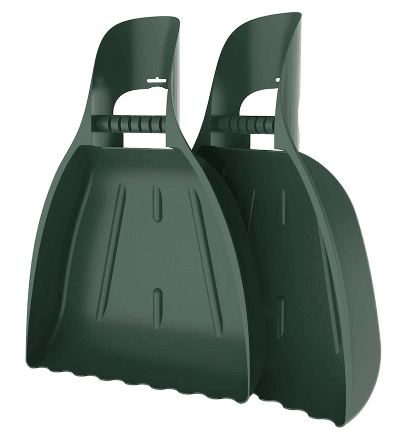 Two green leaf grabbers